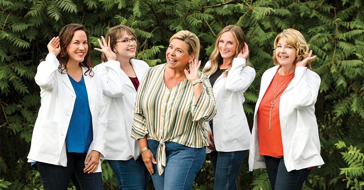 Dr. Beckie Kaczmarski, Dr. Angela Barton, Dr. Brittany Finkler, Dr. Brit Daniel, Robyn Strangways, MA, CCC-A