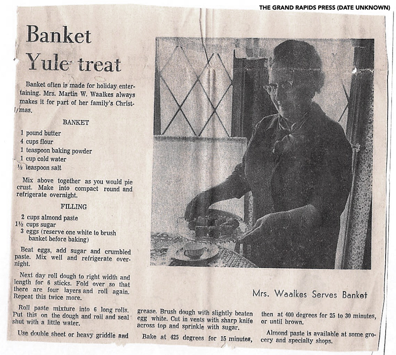 Family Food Traditions: Dutch Banket Yule Treat