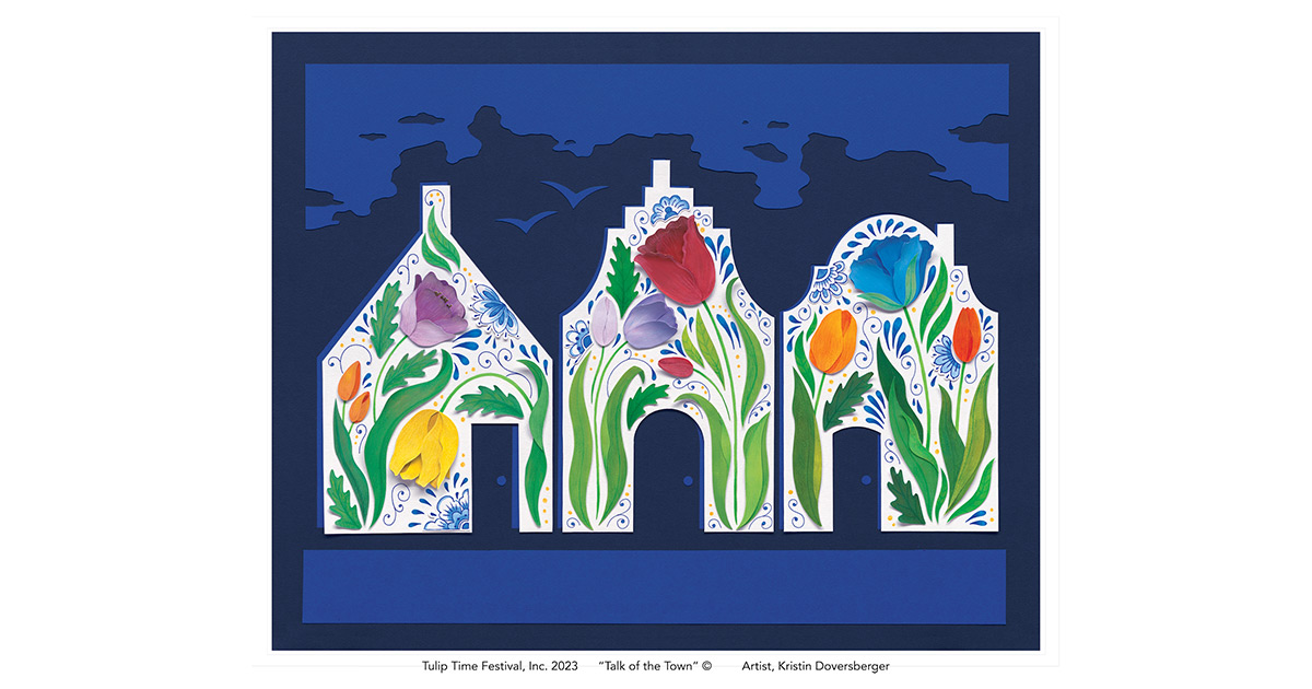 ‘Talk of the Town’ Wins 2023 Tulip Time Poster Contest