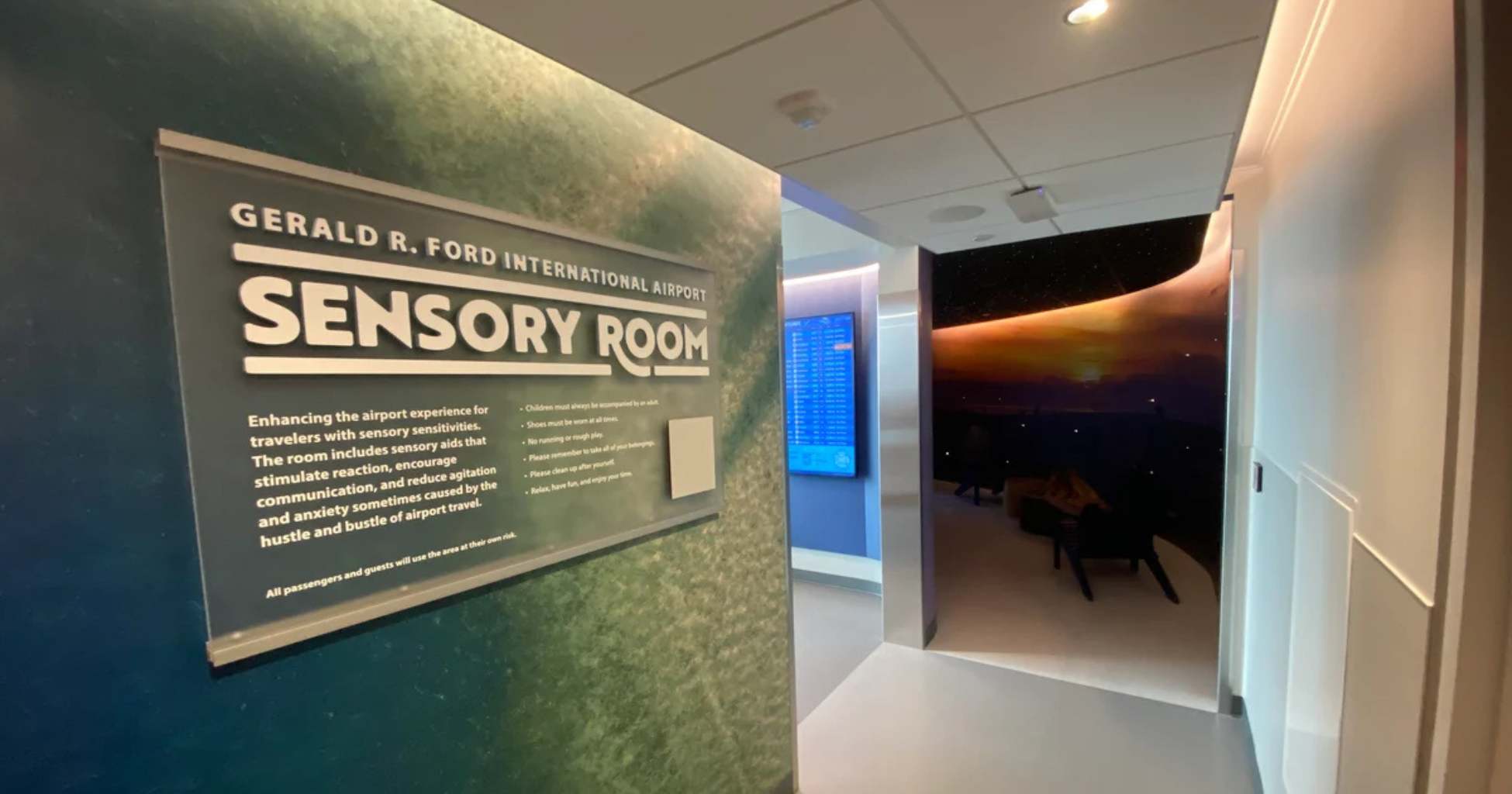 The Gerald R. Ford International Airport opened its Sensory Room The Gerald R. Ford International Airport opened its Sensory Room