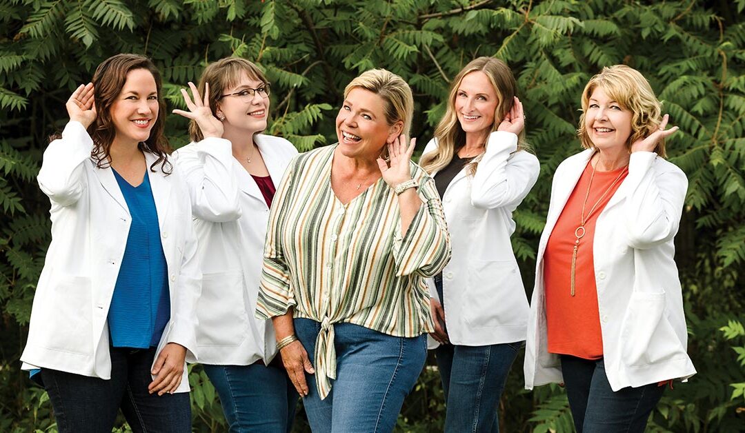 Dr. Beckie Kaczmarski, Dr. Angela Barton, Dr. Brittany Finkler, Dr. Brit Daniel, Robyn Strangways, MA, CCC-A